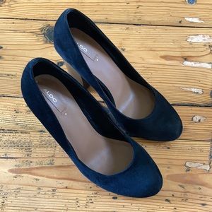 Aldo Suede Heels (Black)